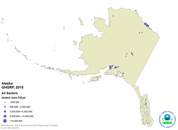 GHGRP 2015 Reported Data map 2